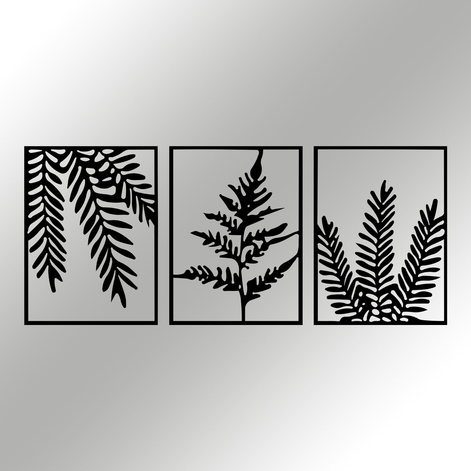 Yakomoz Acessório Decorativo de Parede em Metal Preto 118 x 50 cm (Espessura 1,2 mm)