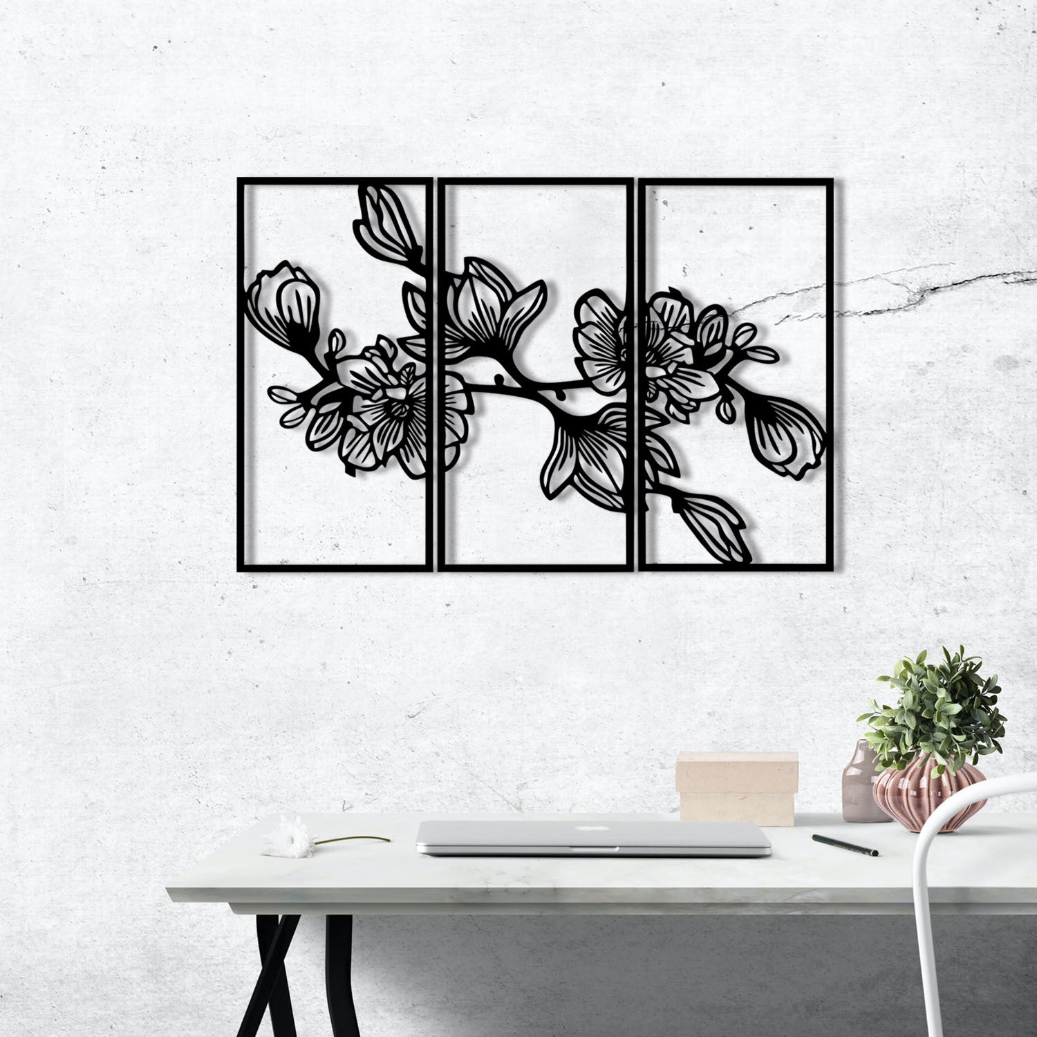 Utopya Acessório Decorativo de Parede em Metal Preto 98x65 cm (100% metal, 1,2 mm, 0,498 kg)