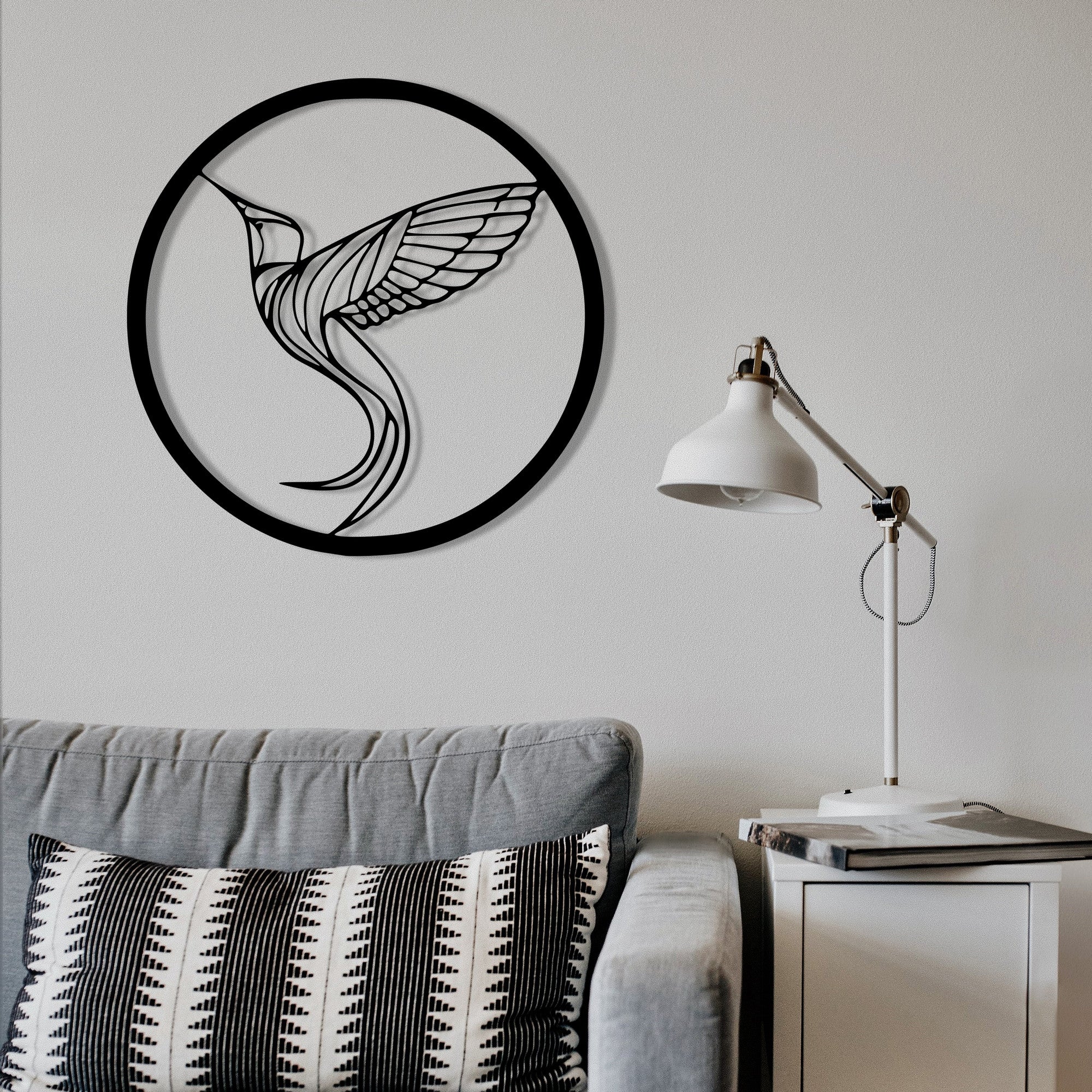 Payidar – Acessório Decorativo de Parede em Metal, Preto, 48x48 cm (100% metal, 1,2 mm)