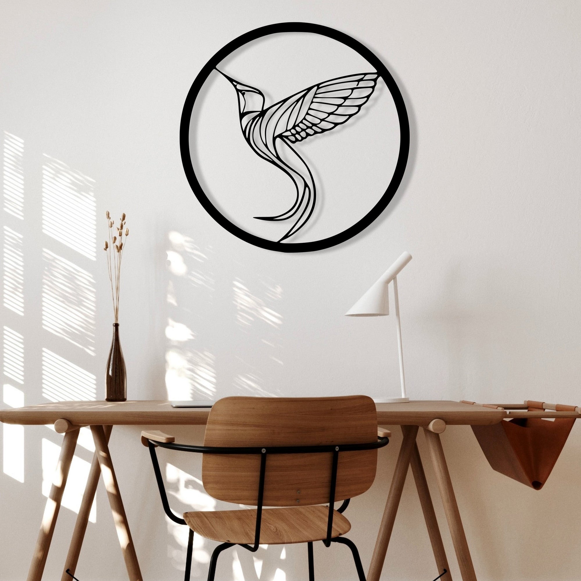 Payidar – Acessório Decorativo de Parede em Metal, Preto, 48x48 cm (100% metal, 1,2 mm)