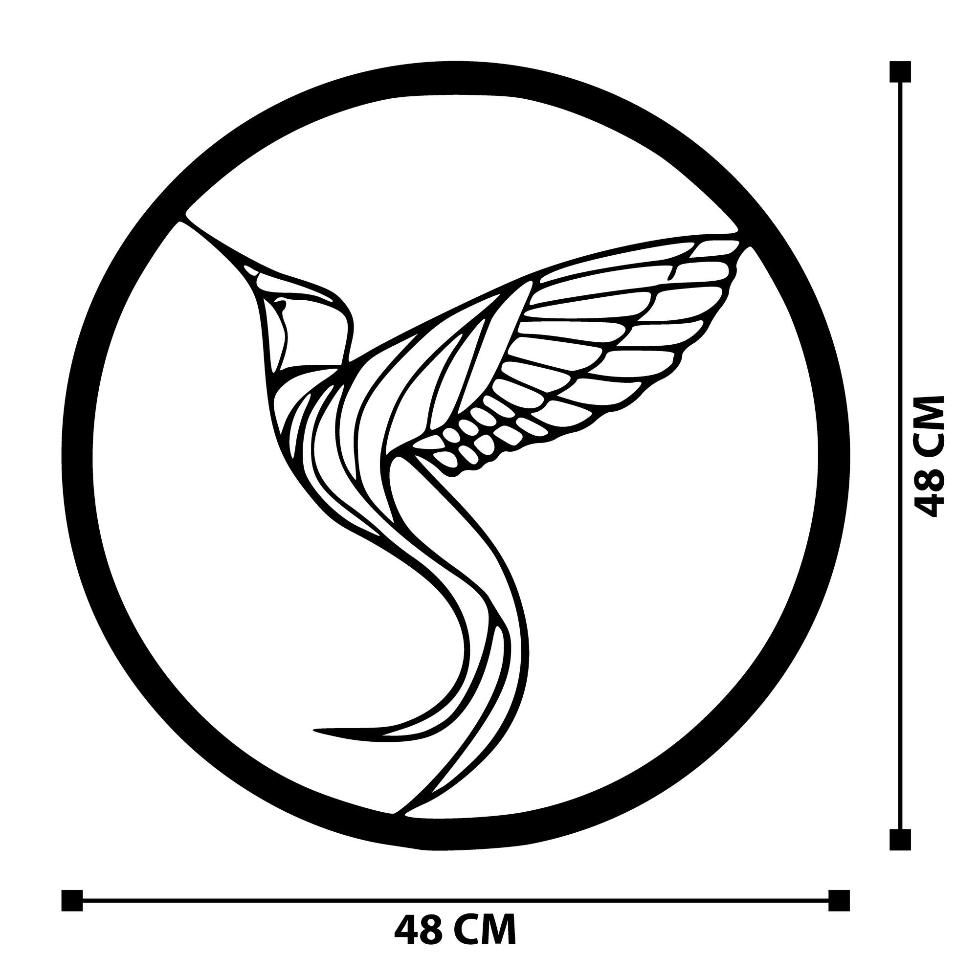 Payidar – Acessório Decorativo de Parede em Metal, Preto, 48x48 cm (100% metal, 1,2 mm)