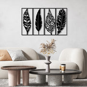 Safderun — Acessório Decorativo de Parede 100% Metal, Preto, 100 x 60 cm