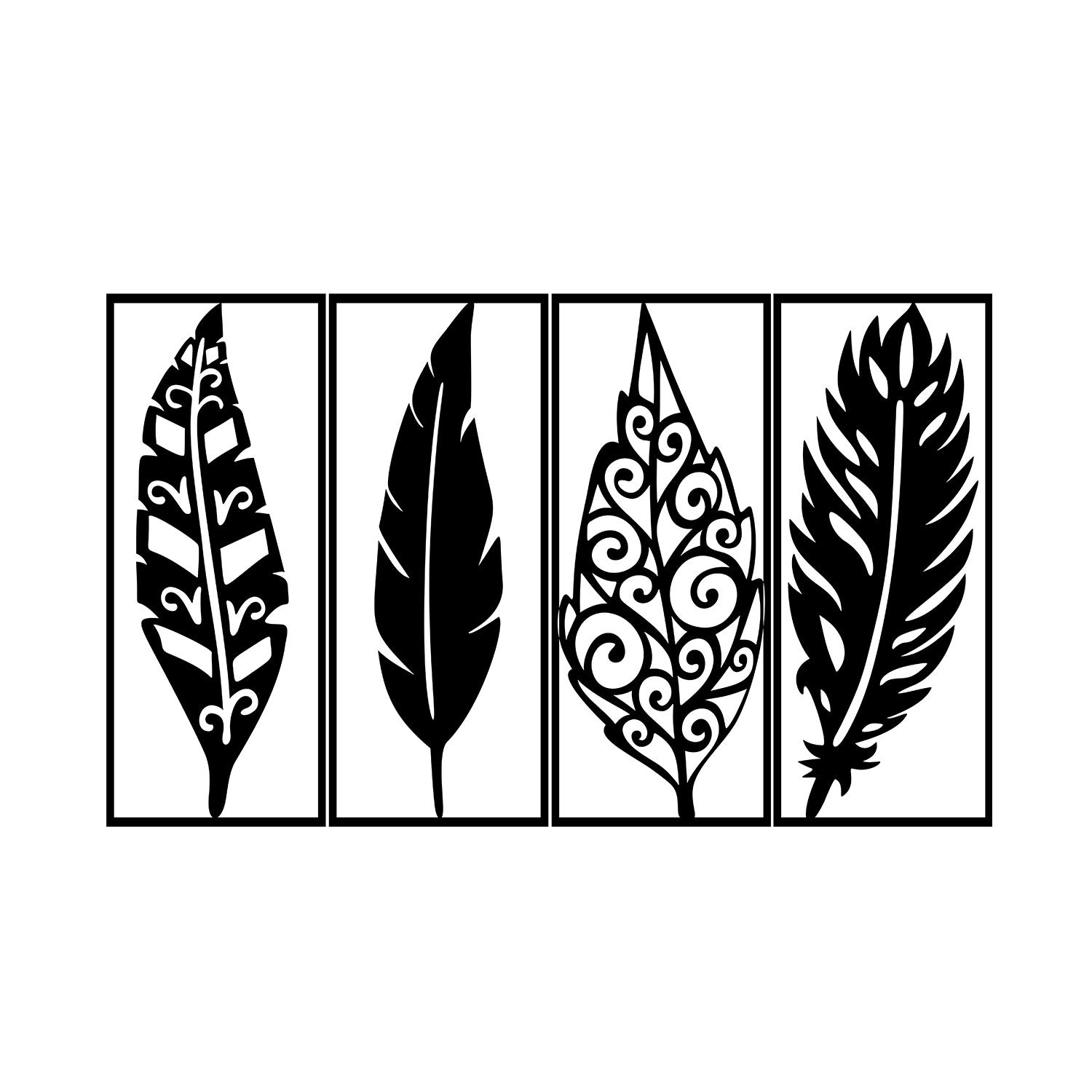 Safderun — Acessório Decorativo de Parede 100% Metal, Preto, 100 x 60 cm