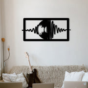 Acessório Decorativo de Parede em Metal Timsal – Preto, 50 x 24 cm (100% metal, 1,2 mm)