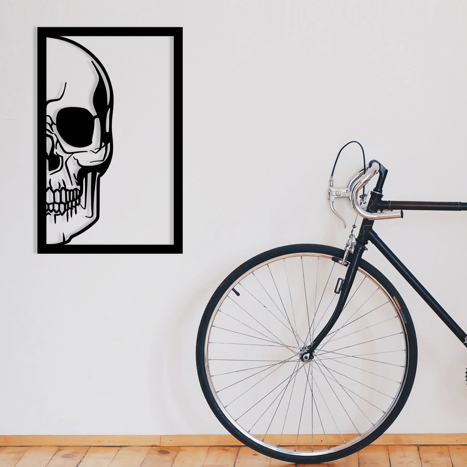 Dilhun – Acessório Decorativo de Parede em Metal Preto, 31 x 48 cm, 100% metal (1,2 mm)