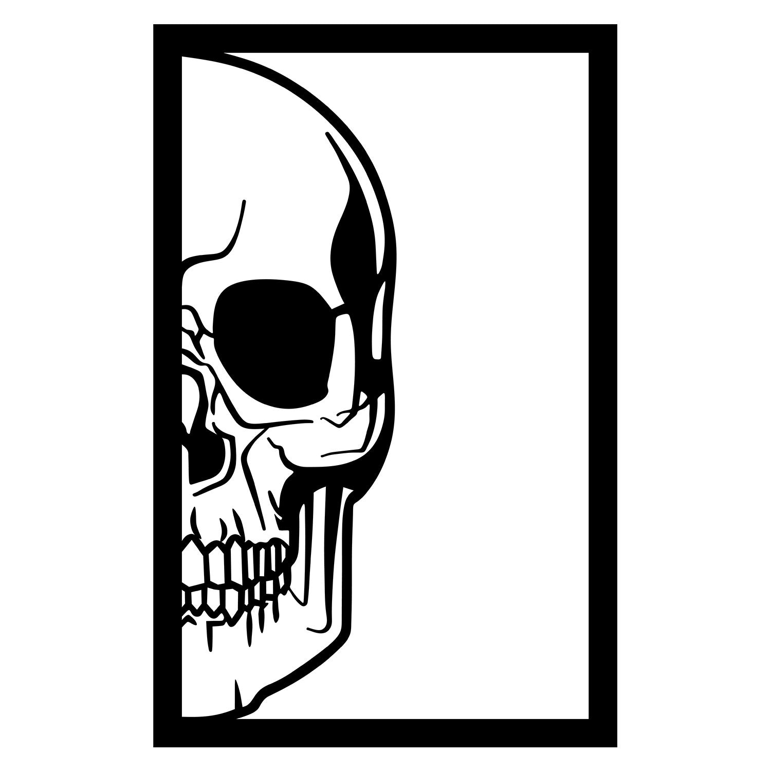 Dilhun – Acessório Decorativo de Parede em Metal Preto, 31 x 48 cm, 100% metal (1,2 mm)