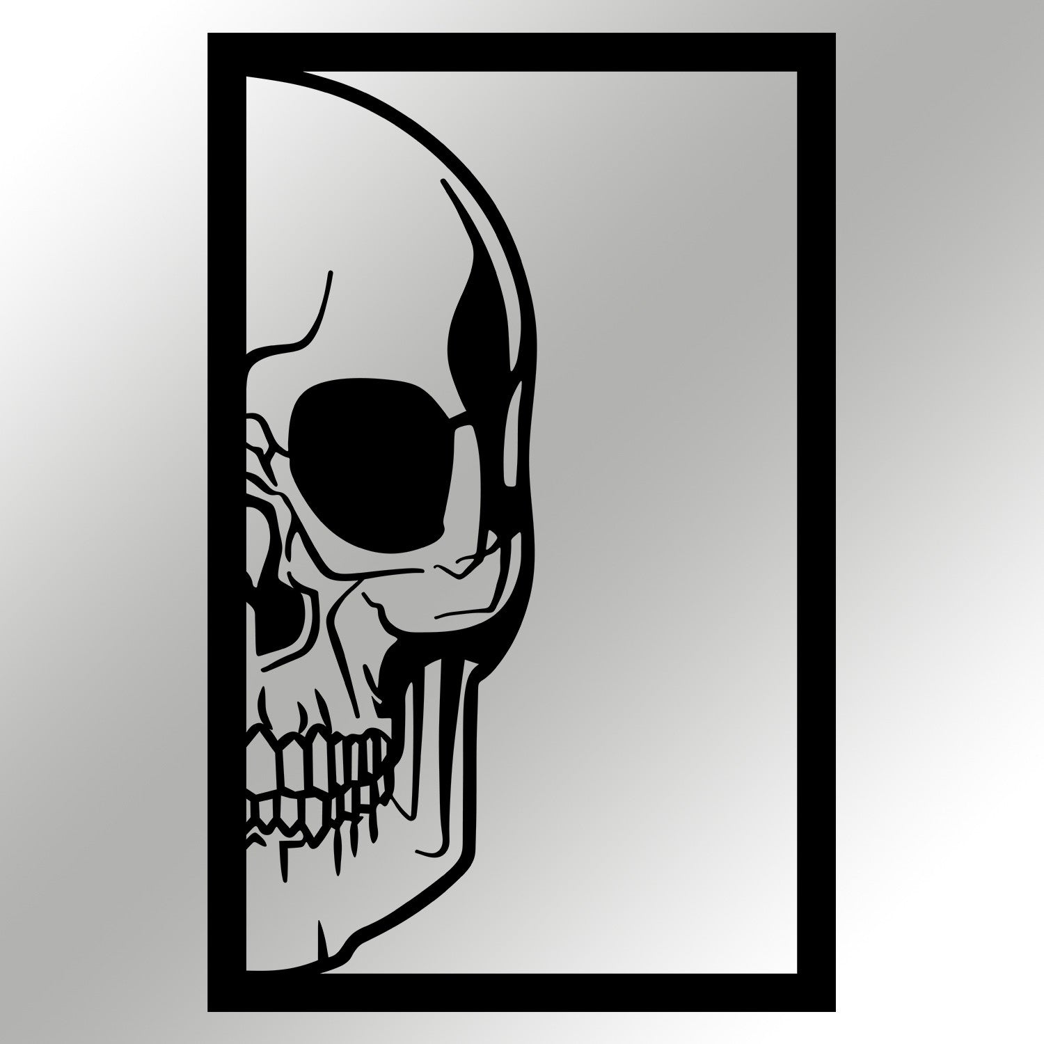 Dilhun – Acessório Decorativo de Parede em Metal Preto, 31 x 48 cm, 100% metal (1,2 mm)