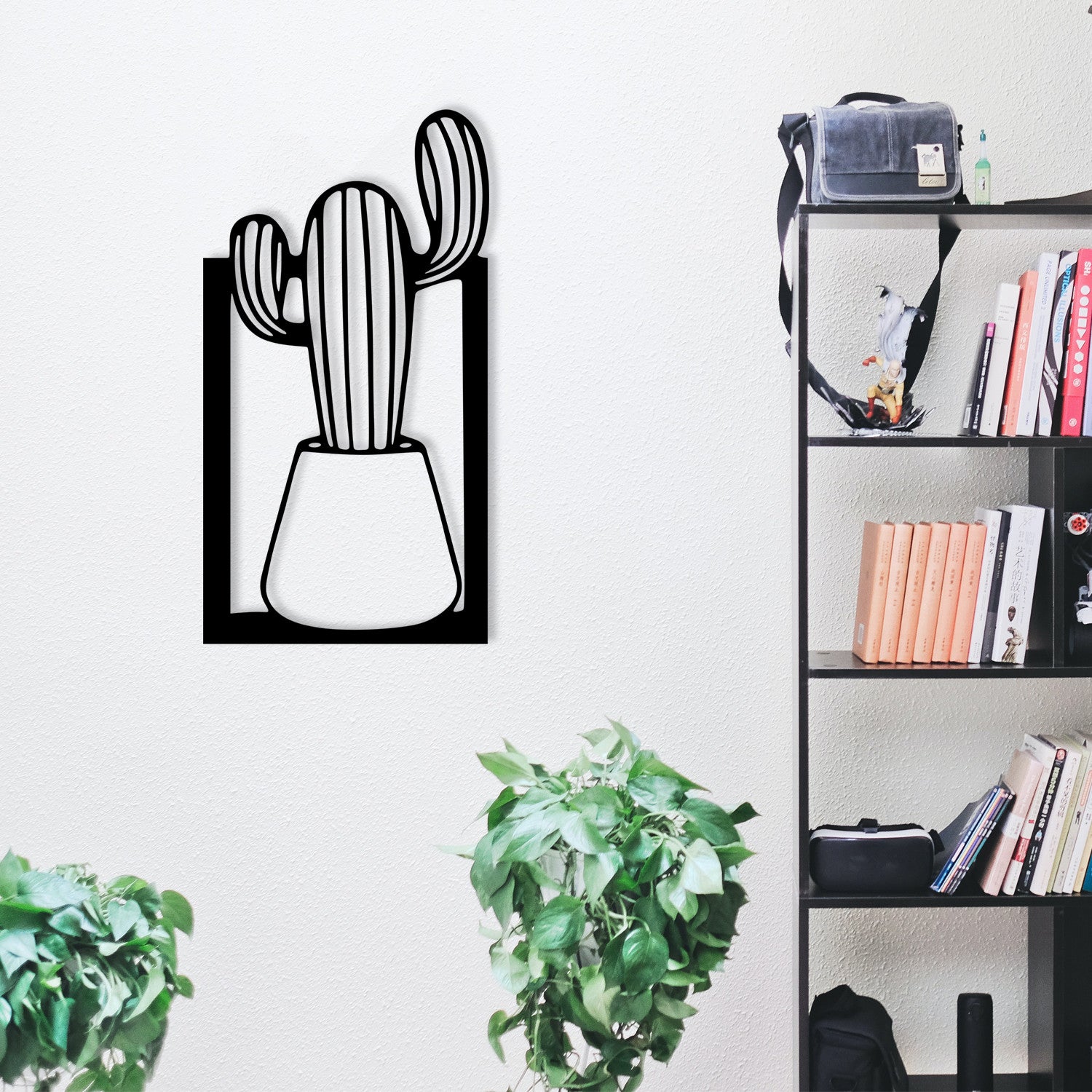 Mülhem — Acessório Decorativo de Parede em Metal Preto 100% (27 x 50 cm)