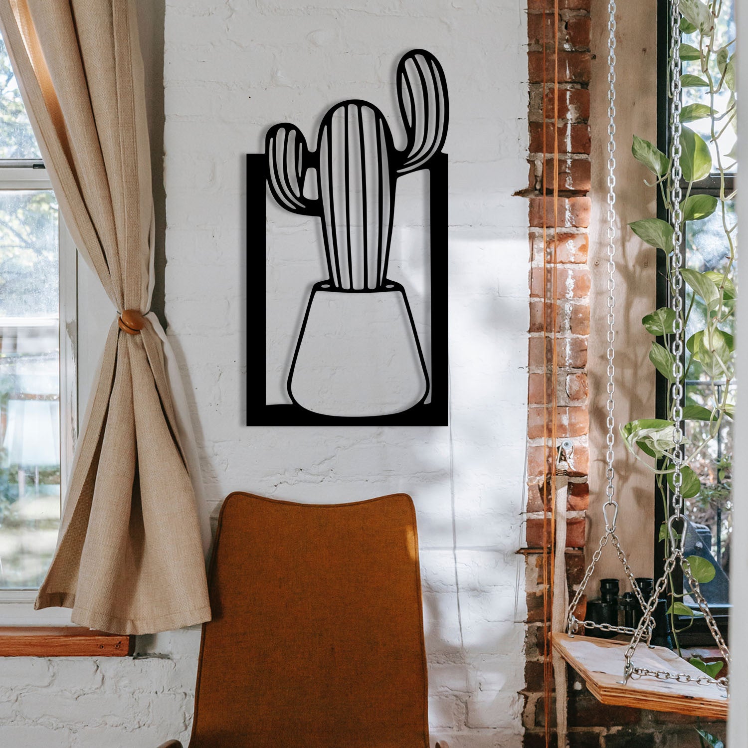 Mülhem — Acessório Decorativo de Parede em Metal Preto 100% (27 x 50 cm)