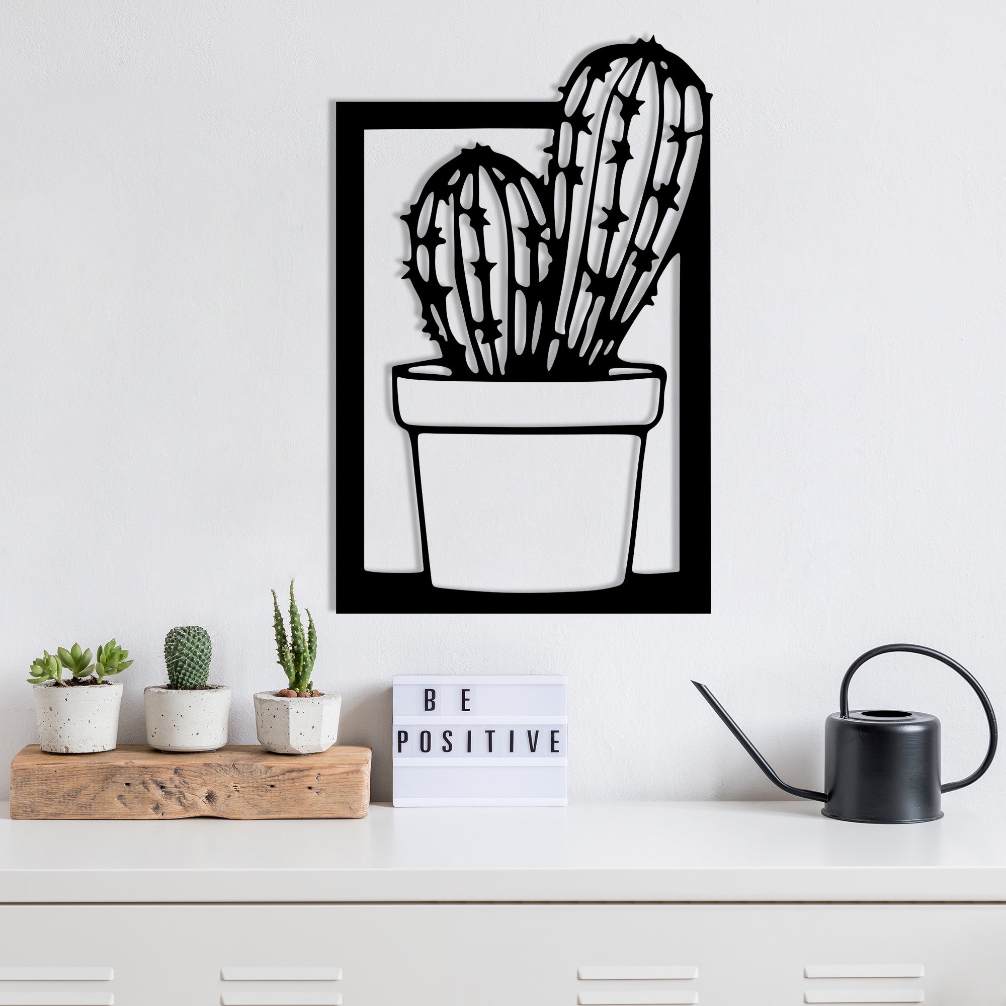 Acessório Decorativo de Parede em Metal Preto Kajmer (27 x 41 cm)