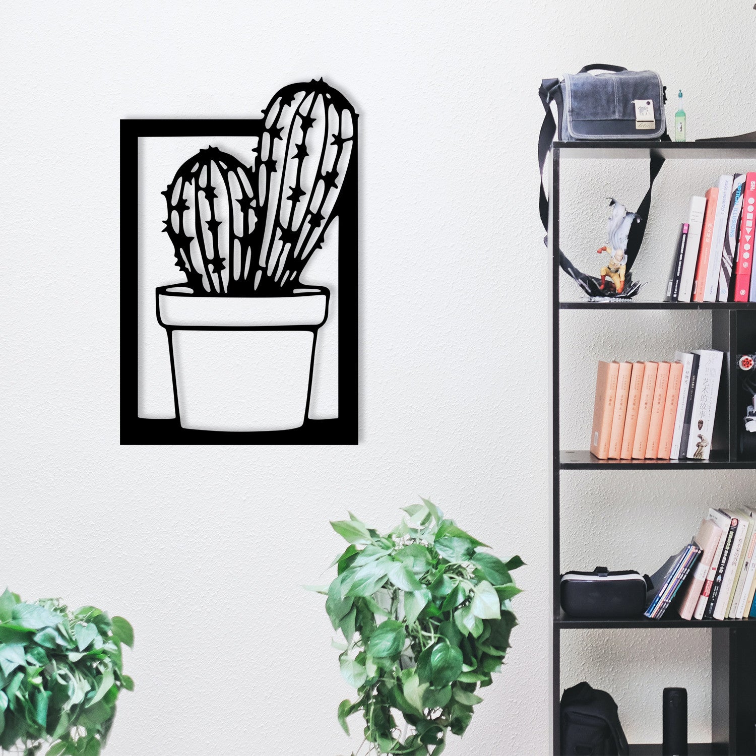 Acessório Decorativo de Parede em Metal Preto Kajmer (27 x 41 cm)