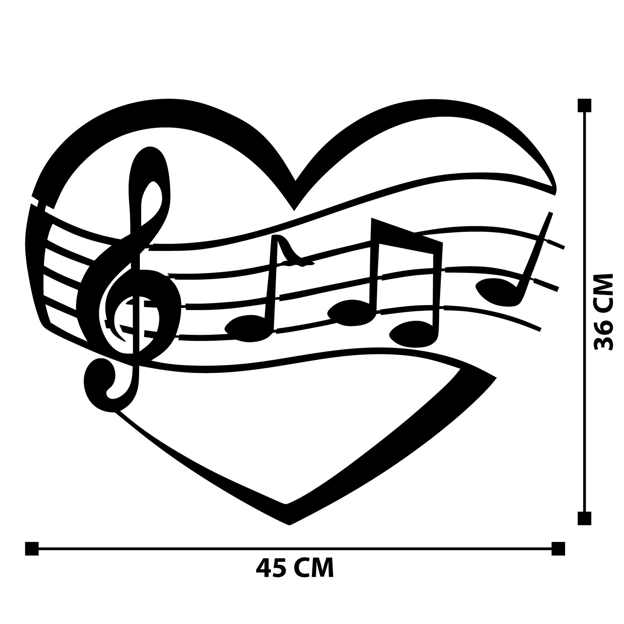 Deryadil Acessório Decorativo de Parede em Metal Preto 45x36 cm | 100% Metal (1,2 mm)