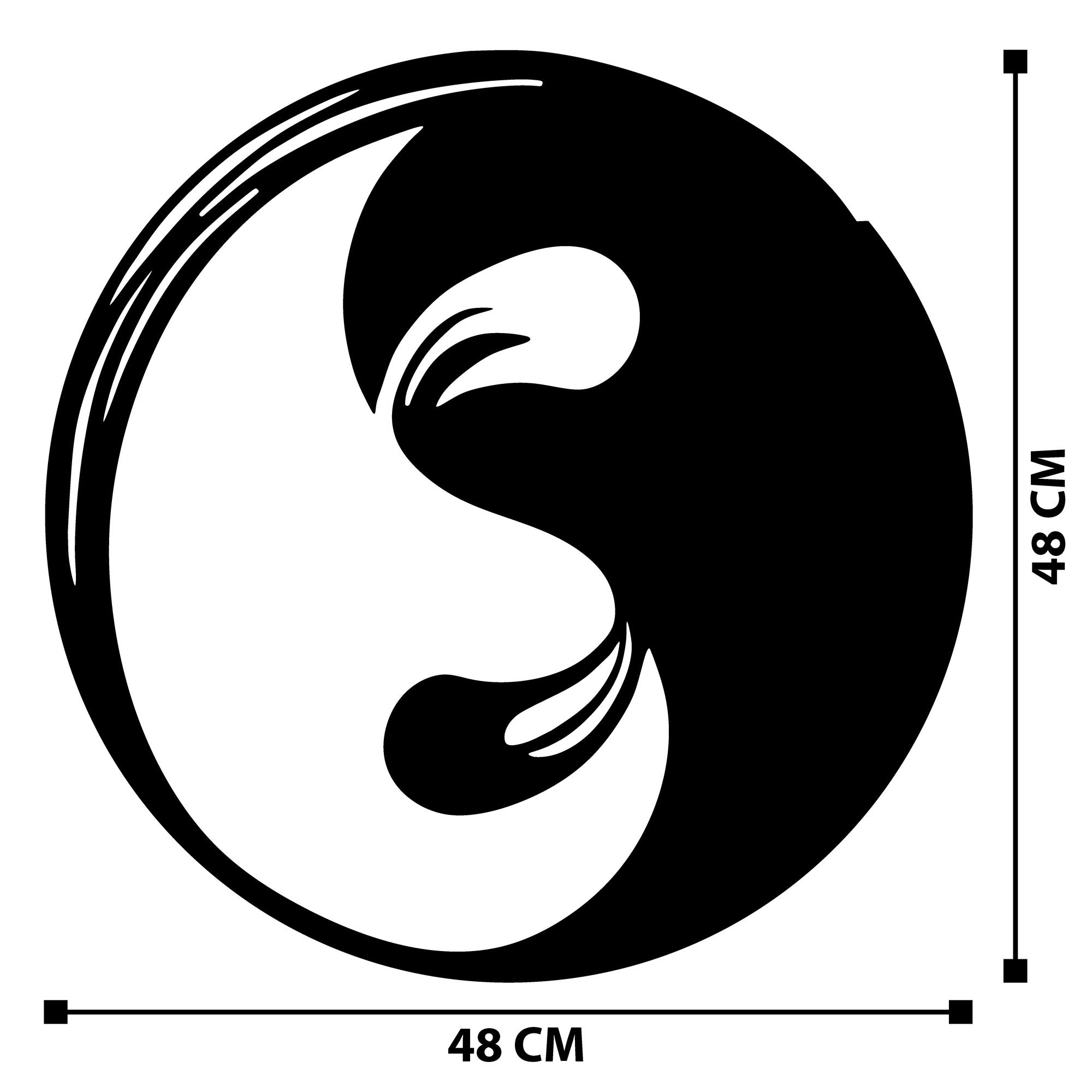 Boni – Acessório Decorativo de Parede em Metal Preto 48x48 cm, 100% Metal (1,2 mm) | 279ENZ1307