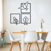 Bonita Acessório Decorativo de Parede em Metal Preto (100% metal, 1,2 mm) 44 x 51 cm