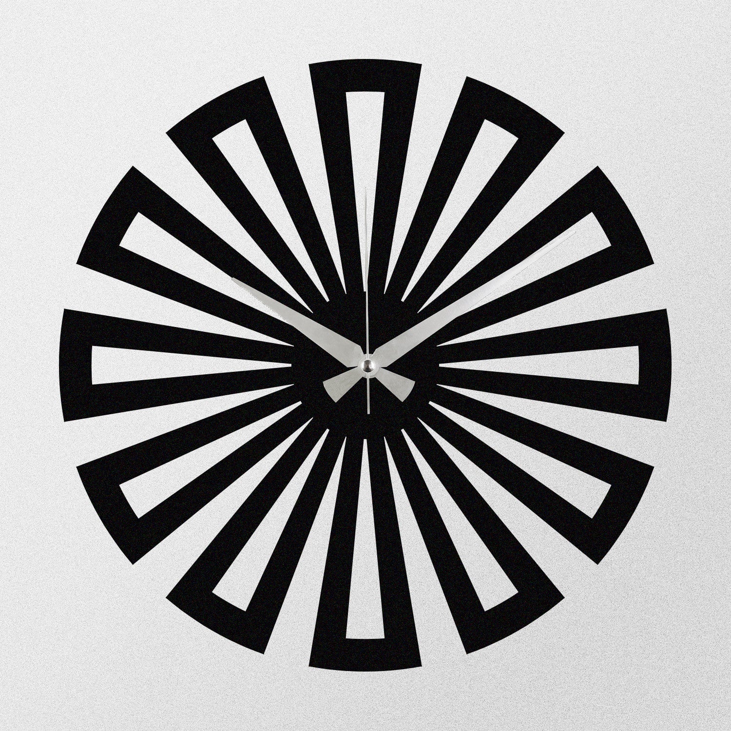 Relógio de Parede Metálico Decorativo Enzoclock S003 – Preto, 48x48 cm, 100% metal, funciona com 1 pilha AA (não incluída)