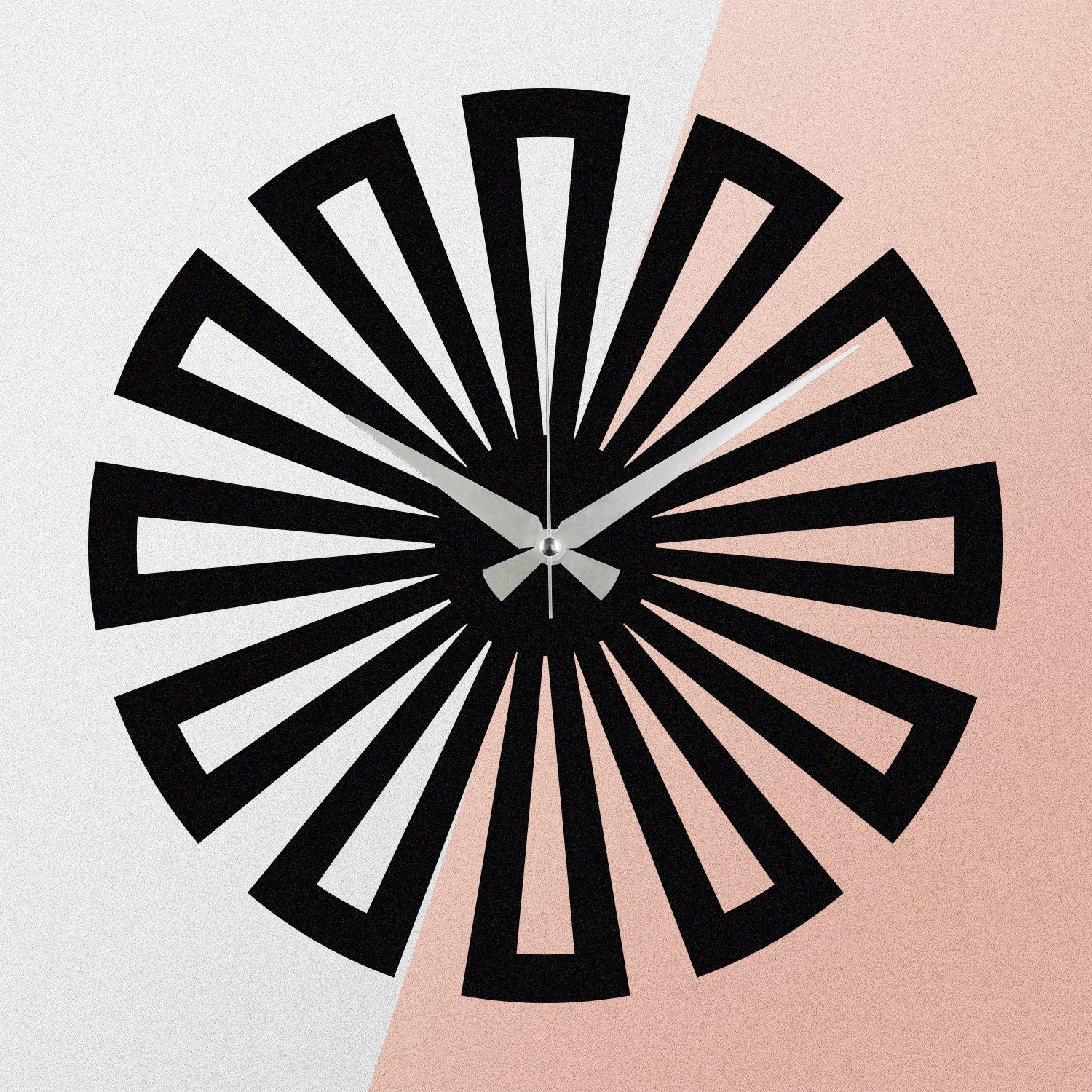 Relógio de Parede Metálico Decorativo Enzoclock S003 – Preto, 48x48 cm, 100% metal, funciona com 1 pilha AA (não incluída)