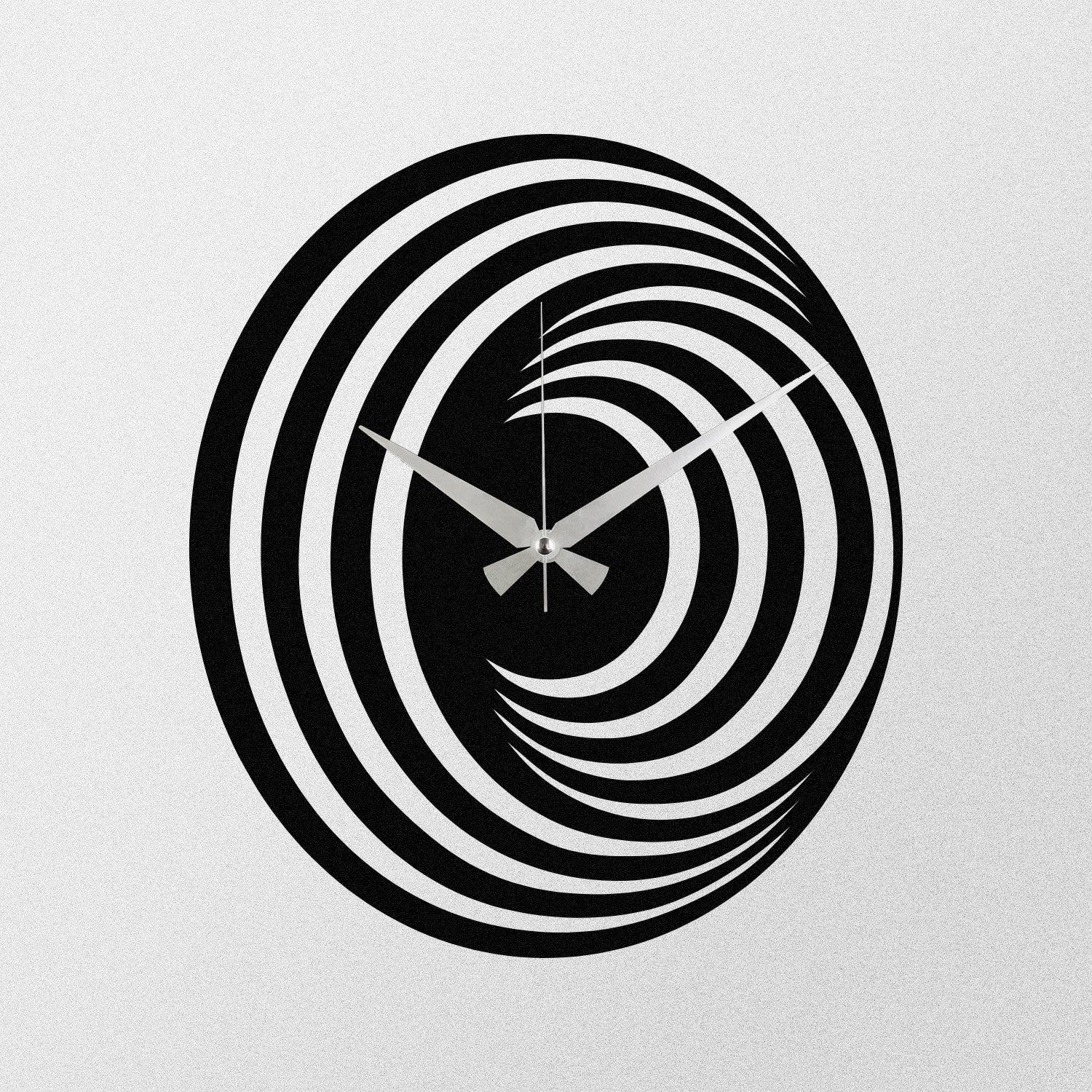 Relógio de Parede Decorativo Enzoclock S017 em Metal Preto 48x48 cm