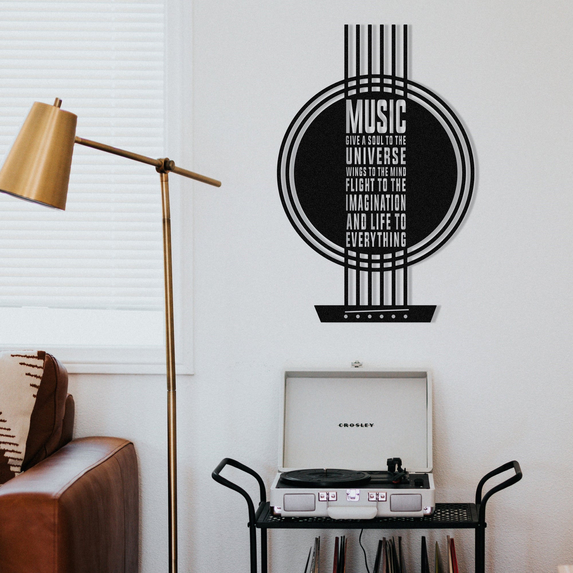 My Music – Acessório Decorativo de Parede em Metal, Preto, 40 x 60 cm, 100% metal (1,2 mm)