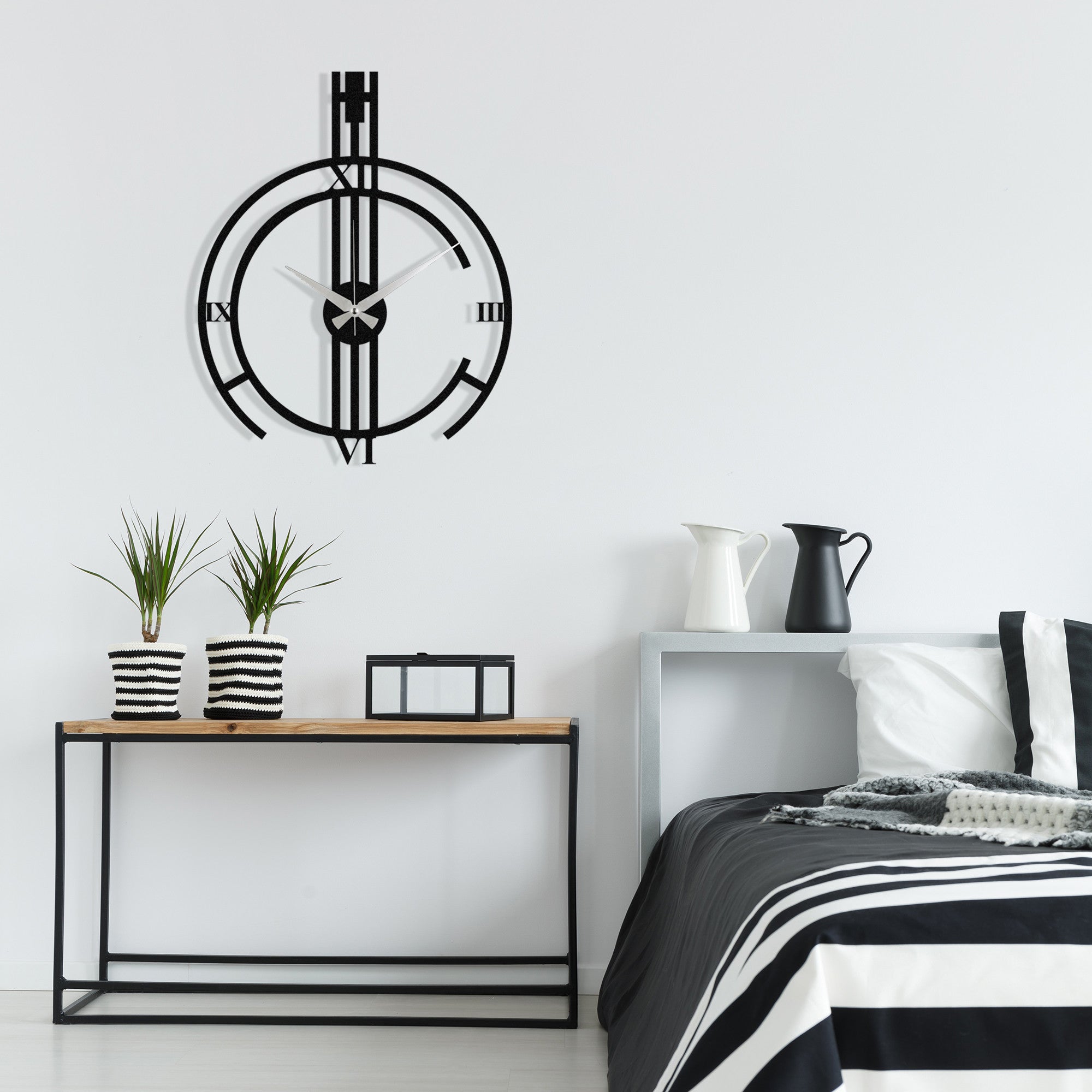 Dalmacyali Acessório de Parede Decorativo em Metal — Preto, 53 x 66 cm, Espessura 1,2 mm