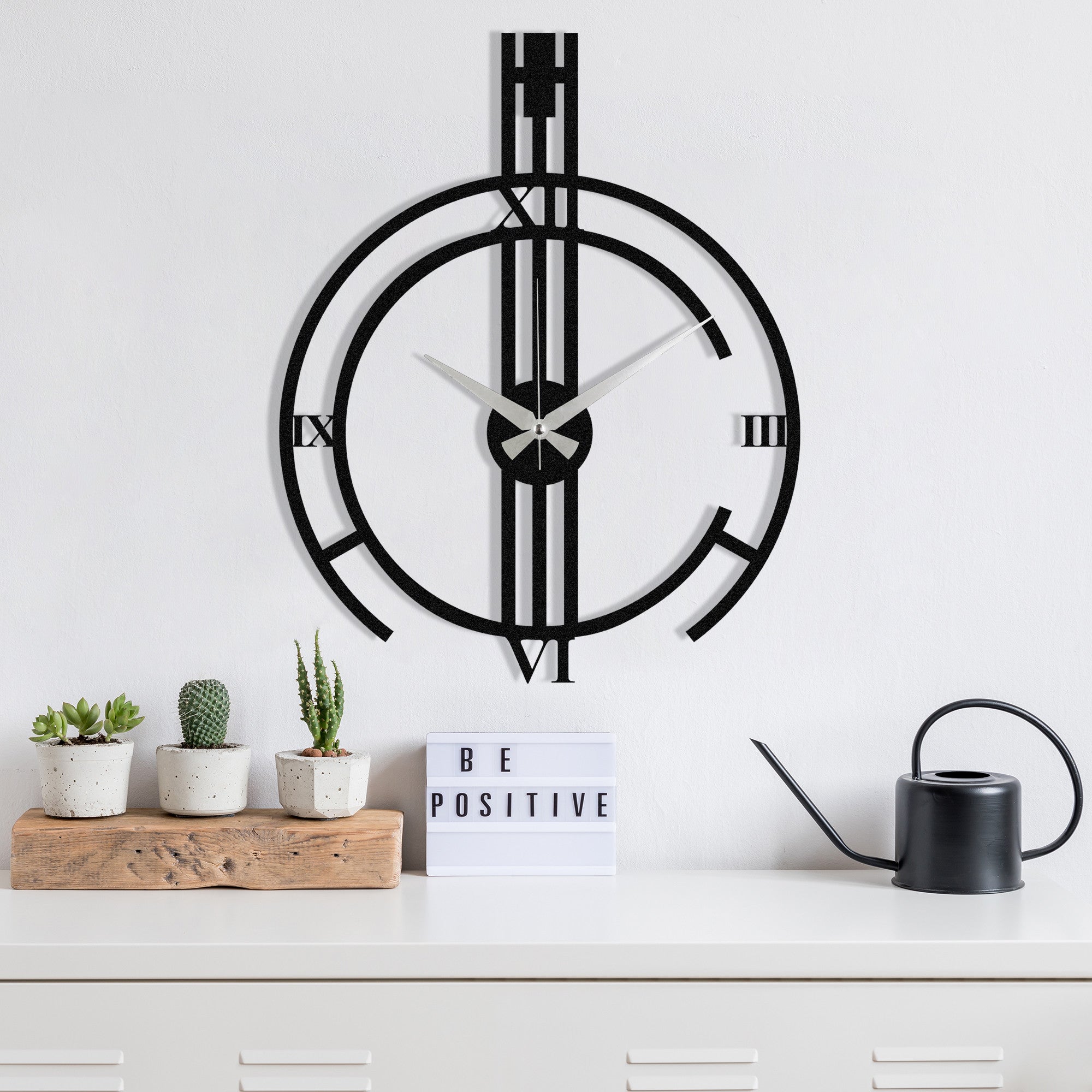 Dalmacyali Acessório de Parede Decorativo em Metal — Preto, 53 x 66 cm, Espessura 1,2 mm