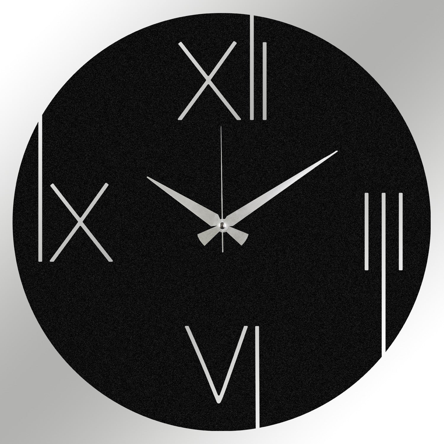 Relógio de Parede Decorativo One 100% Metal Preto 48x48 cm