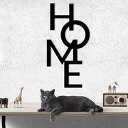Home 5 – Acessório Decorativo de Parede em Metal, Preto, 34,5 x 68 cm