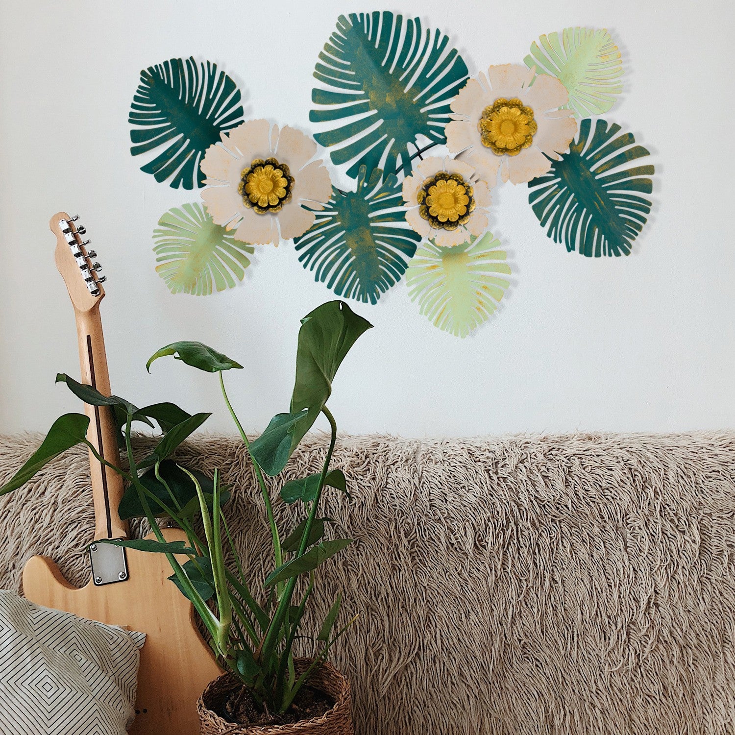 Acessório Decorativo de Parede 100% Metal, Multicolor, Feito à Mão – Heaven (80 x 8 x 55 cm)