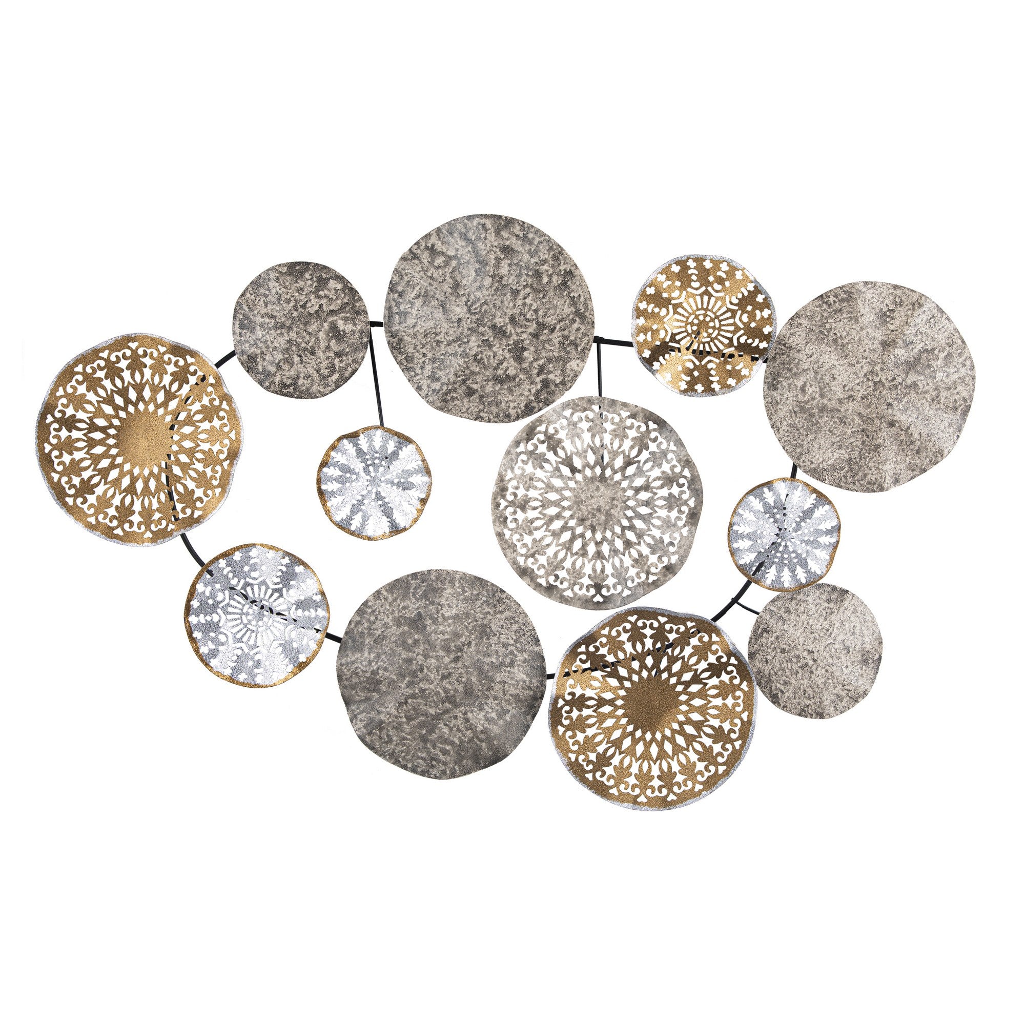 Saye 5 – Acessório Decorativo de Parede em Metal 100% (0,8 mm), Multicolorido, 84x10x63 cm – 279ENZ2536