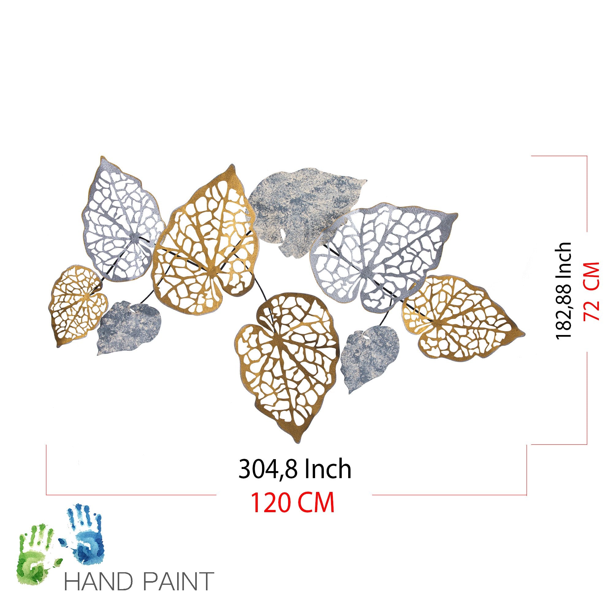 Muhayyel – Acessório Decorativo de Parede em Metal Multicolor (100% metal, 120 x 12,5 x 72 cm)