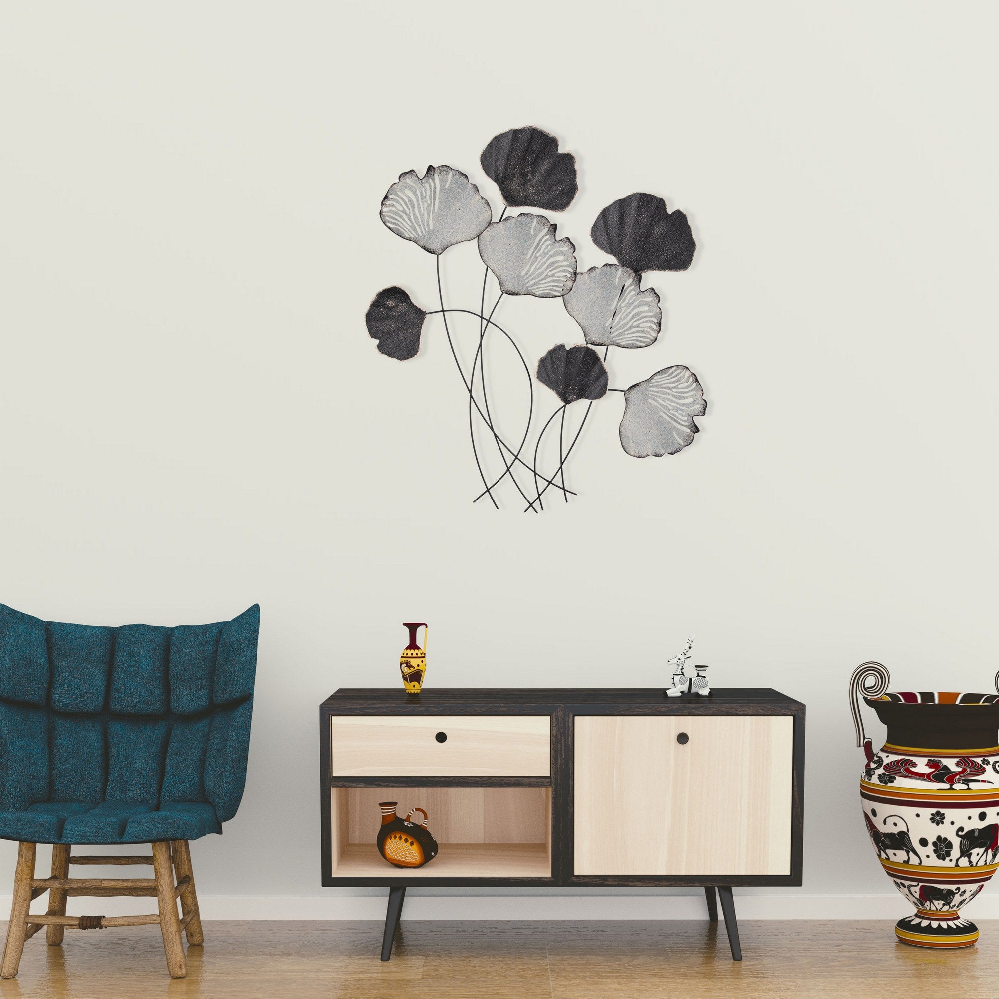 Vuzuh 2 – Acessório Decorativo de Parede em Metal 100% Multicolor, 76x5x70 cm (0,8 mm, 1,672 kg)