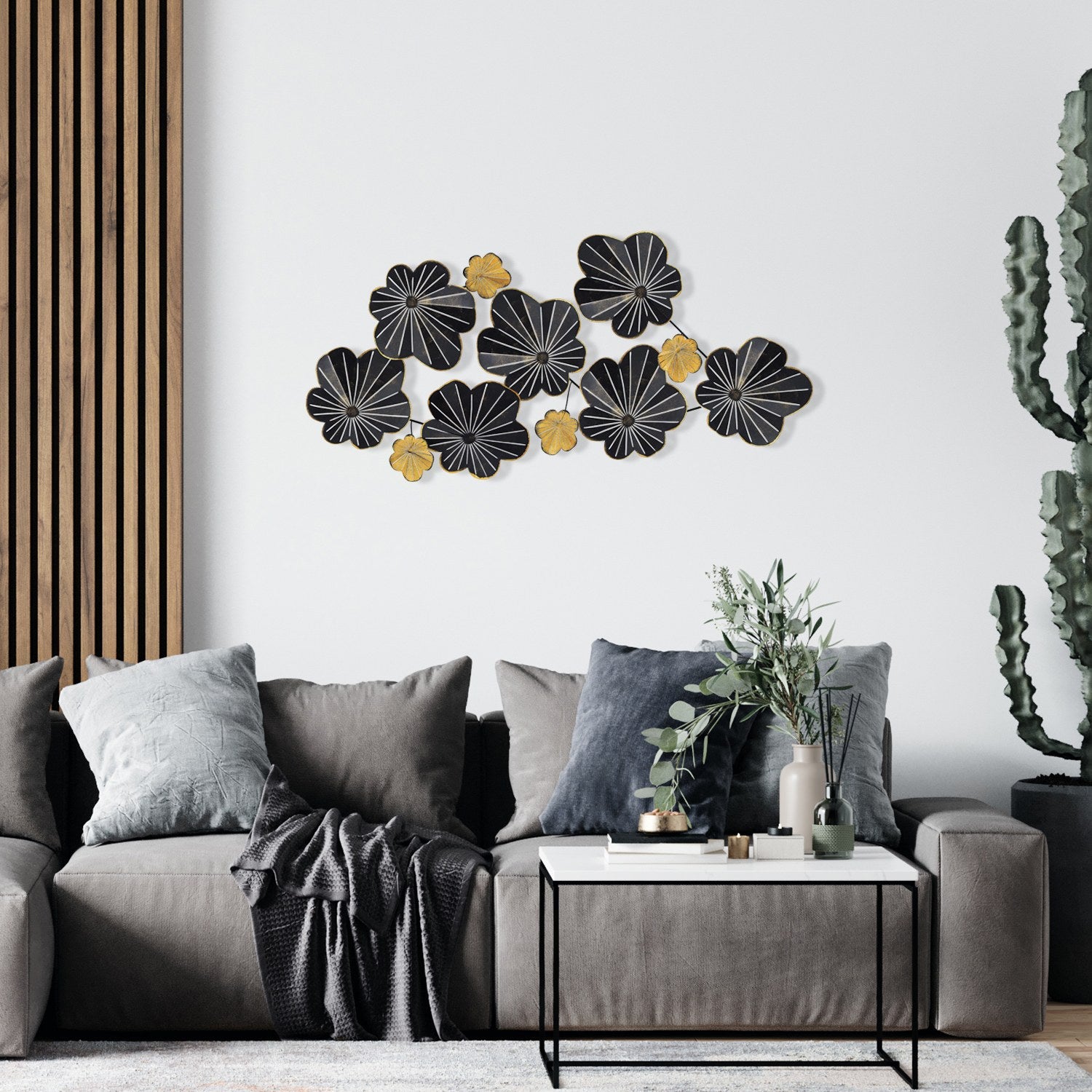 Kadem — Acessório Decorativo de Parede em Metal Multicolor (100% metal, 125 x 14 x 61,5 cm)