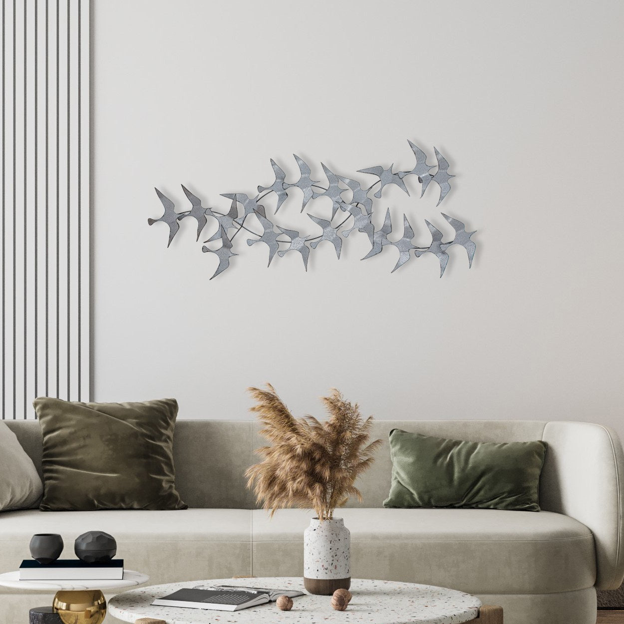 Acessório Decorativo de Parede 100% Metal Sahika 2, Multicor, 112 x 11 x 50 cm