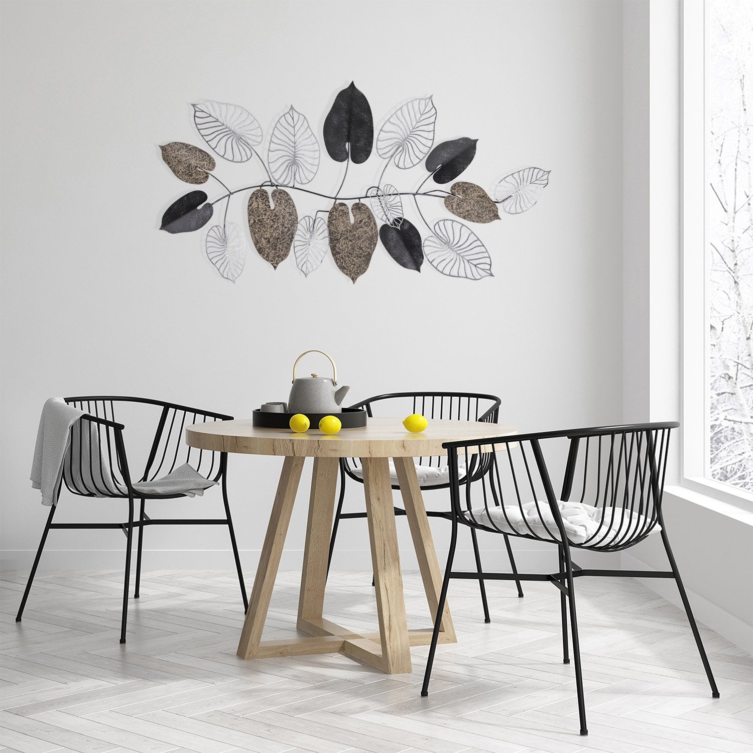 Furize 3 – Acessório Decorativo de Parede em Metal Multicor, 100% Metal, 120 x 63 cm