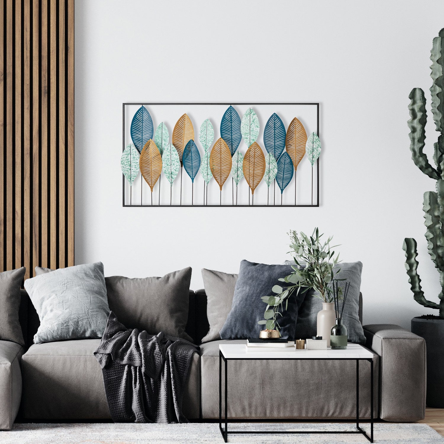Bilge Acessório de Parede Decorativo em Metal Multicolor 115x60 cm – Detalhes Recortados a Laser