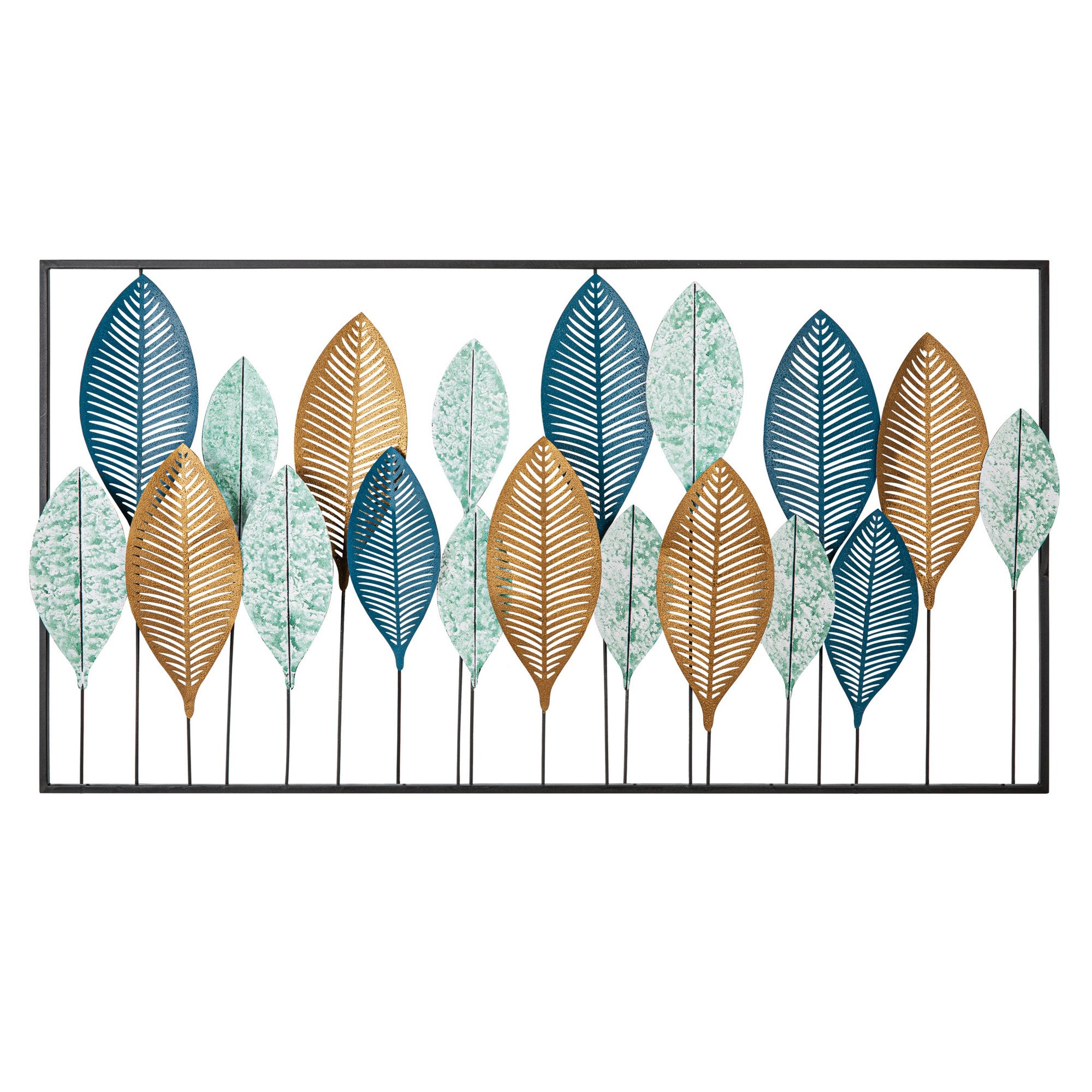 Bilge Acessório de Parede Decorativo em Metal Multicolor 115x60 cm – Detalhes Recortados a Laser