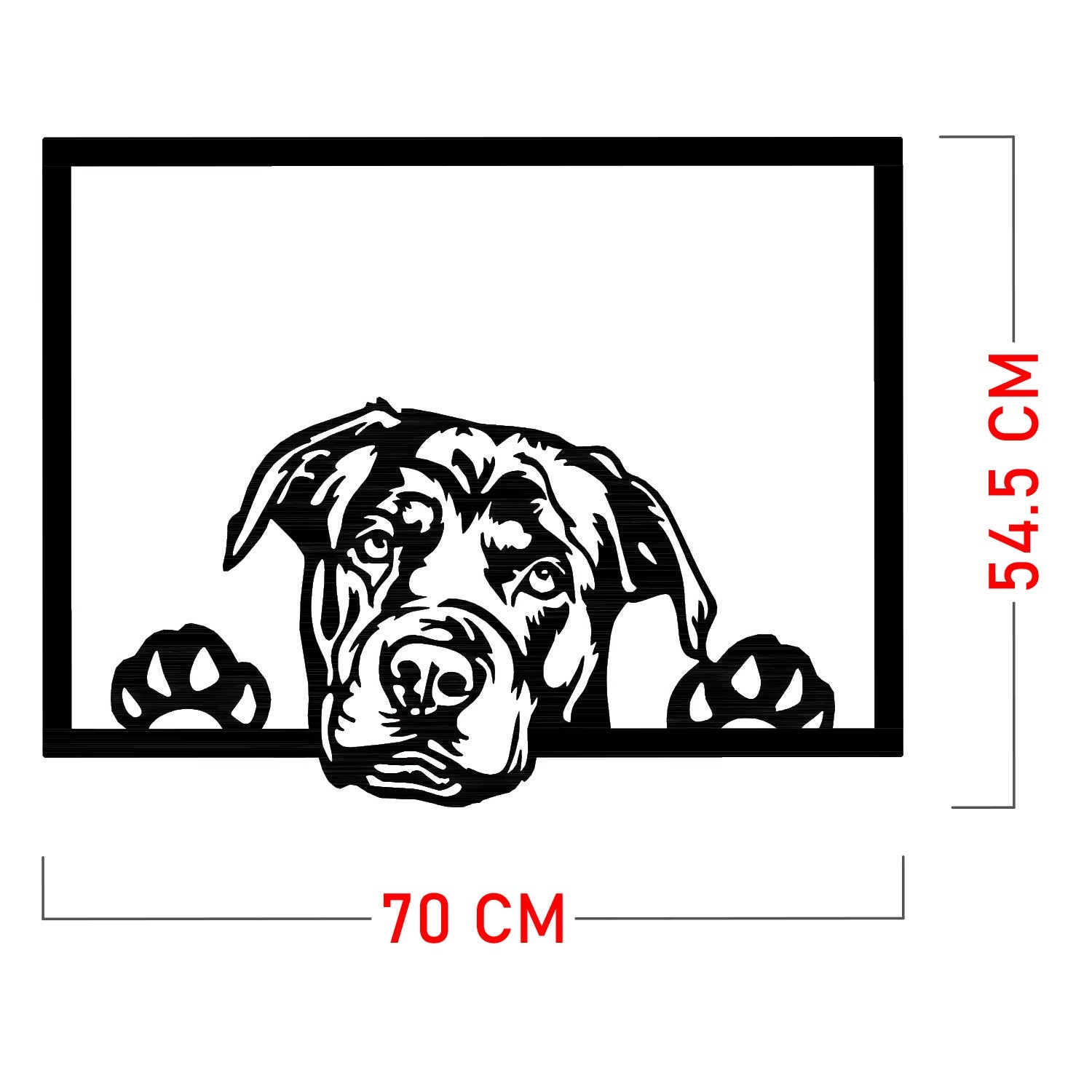 Enzo 7054 – Acessório Decorativo de Parede em Metal, Preto, 70x54 cm, 100% Metal (1,2 mm)