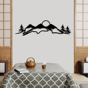 Snowtain Acessório Decorativo de Parede em Metal - Preto, 106 x 29 cm