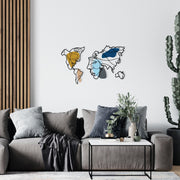 Acessório Decorativo de Parede em Metal e Madeira Lie World S Multicolorido 100 x 64,5 cm