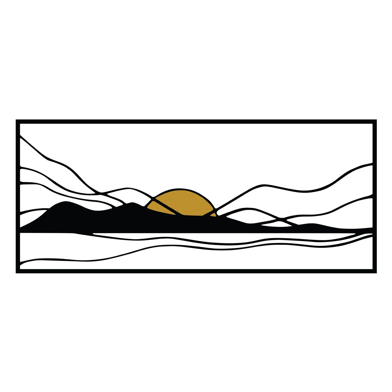 Cerro — Acessório Decorativo de Parede Multicolor em Metal e Madeira, 120 x 51 cm