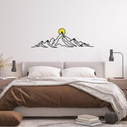 Everest 7 – Acessório Decorativo de Parede em Metal e Madeira, Multicolor, 119,5 x 37 cm