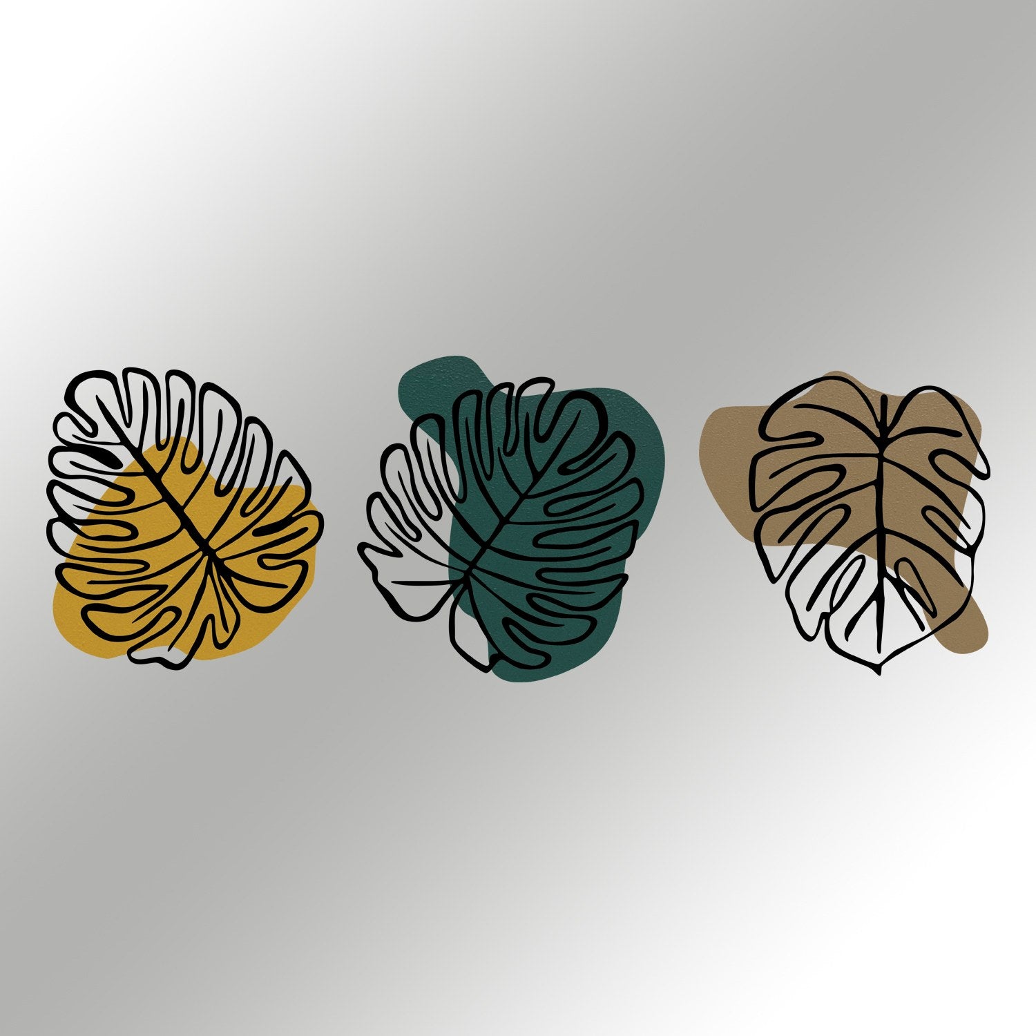 Tropical 8 – Acessório Decorativo de Parede Multicolor em Metal e Madeira (124,5 x 39,5 cm)