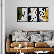 Complex — Acessório Decorativo de Parede em Metal e Madeira Multicolor, 118,5 x 54,5 cm