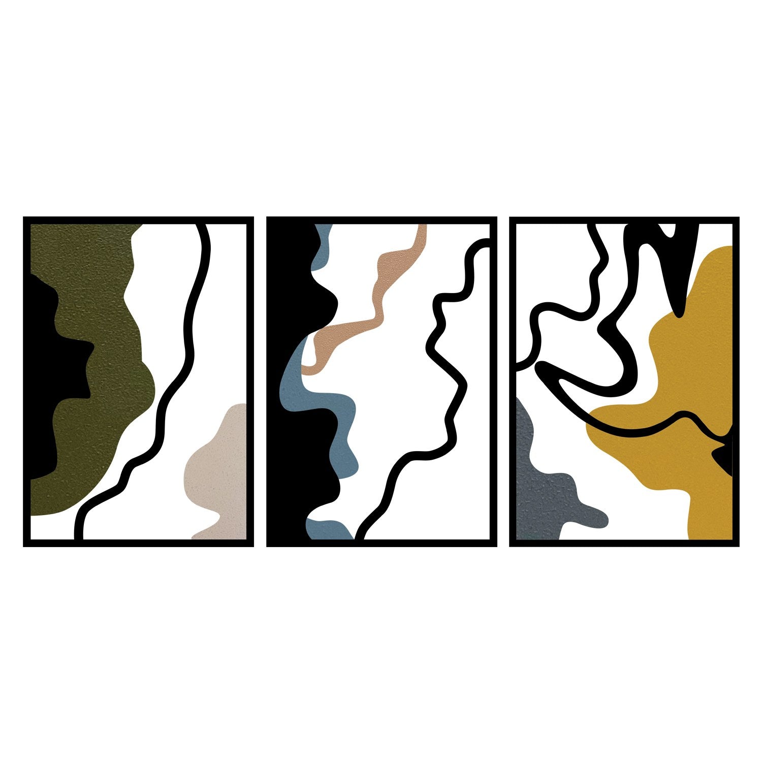 Complex — Acessório Decorativo de Parede em Metal e Madeira Multicolor, 118,5 x 54,5 cm