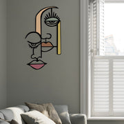 Kubizm 28 — Acessório Decorativo de Parede Multicolor em Metal & Madeira, 68 x 39 cm