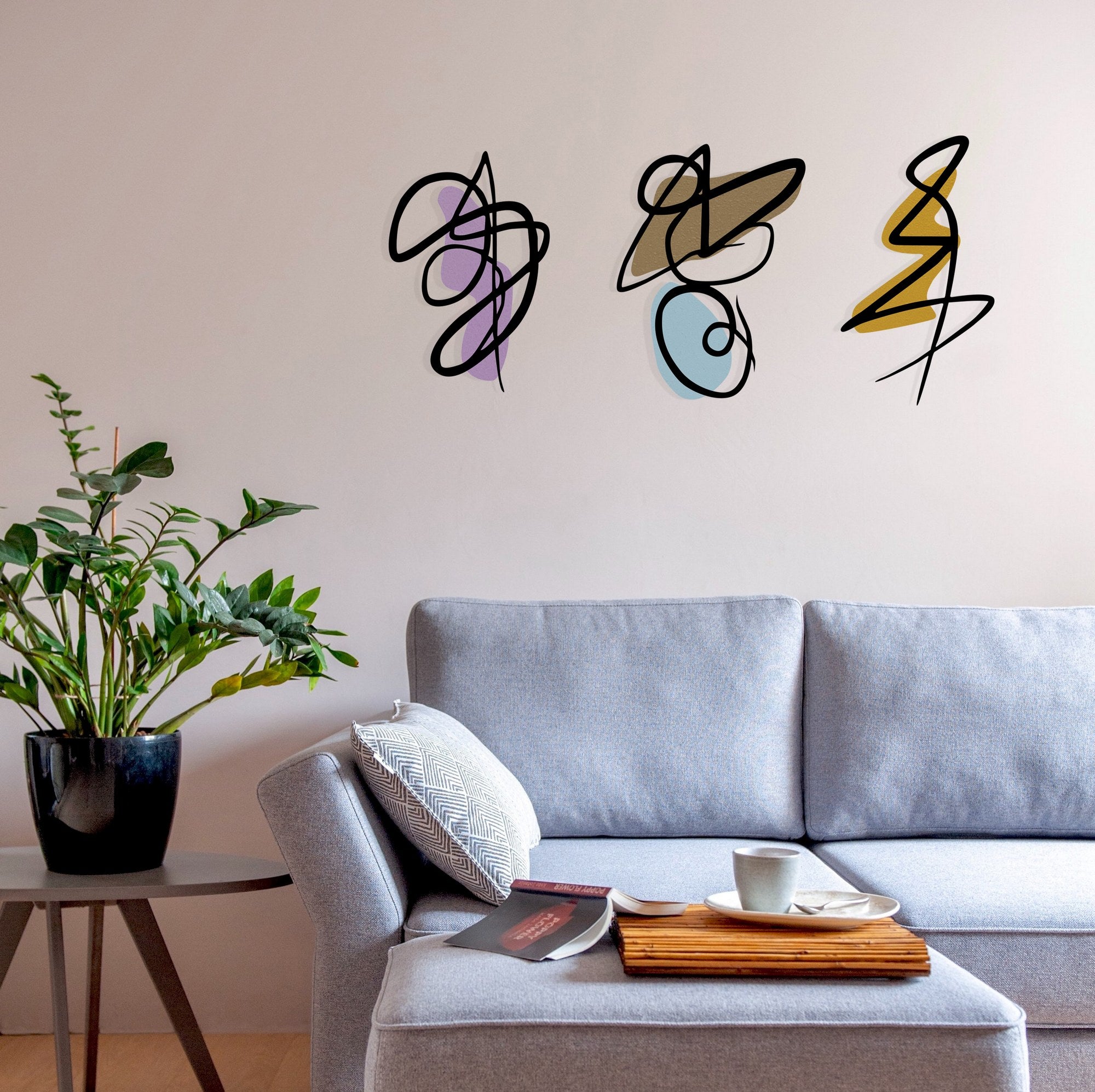 Artifice – Acessório Decorativo de Parede Multicolor em Metal e Madeira, 119 x 53,5 cm (Metal 1,20 mm | Madeira 3 mm), 1,606 kg