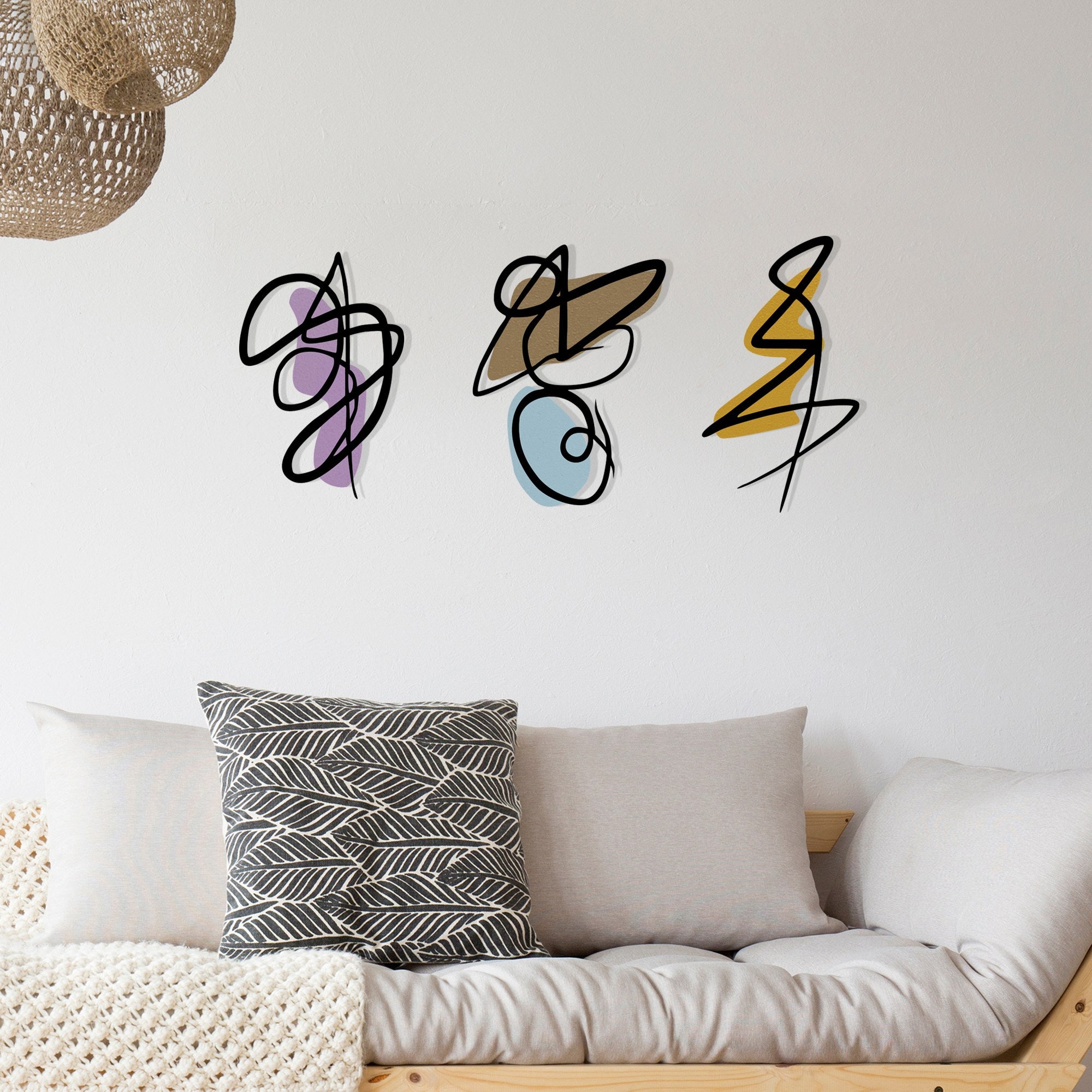 Artifice – Acessório Decorativo de Parede Multicolor em Metal e Madeira, 119 x 53,5 cm (Metal 1,20 mm | Madeira 3 mm), 1,606 kg