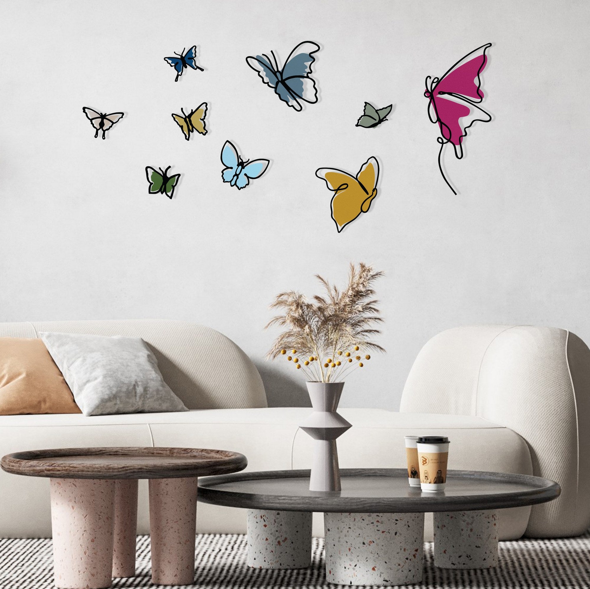 Marvelous M2 Acessório Decorativo de Parede em Metal e Madeira Multicolor 194,5 x 112 cm