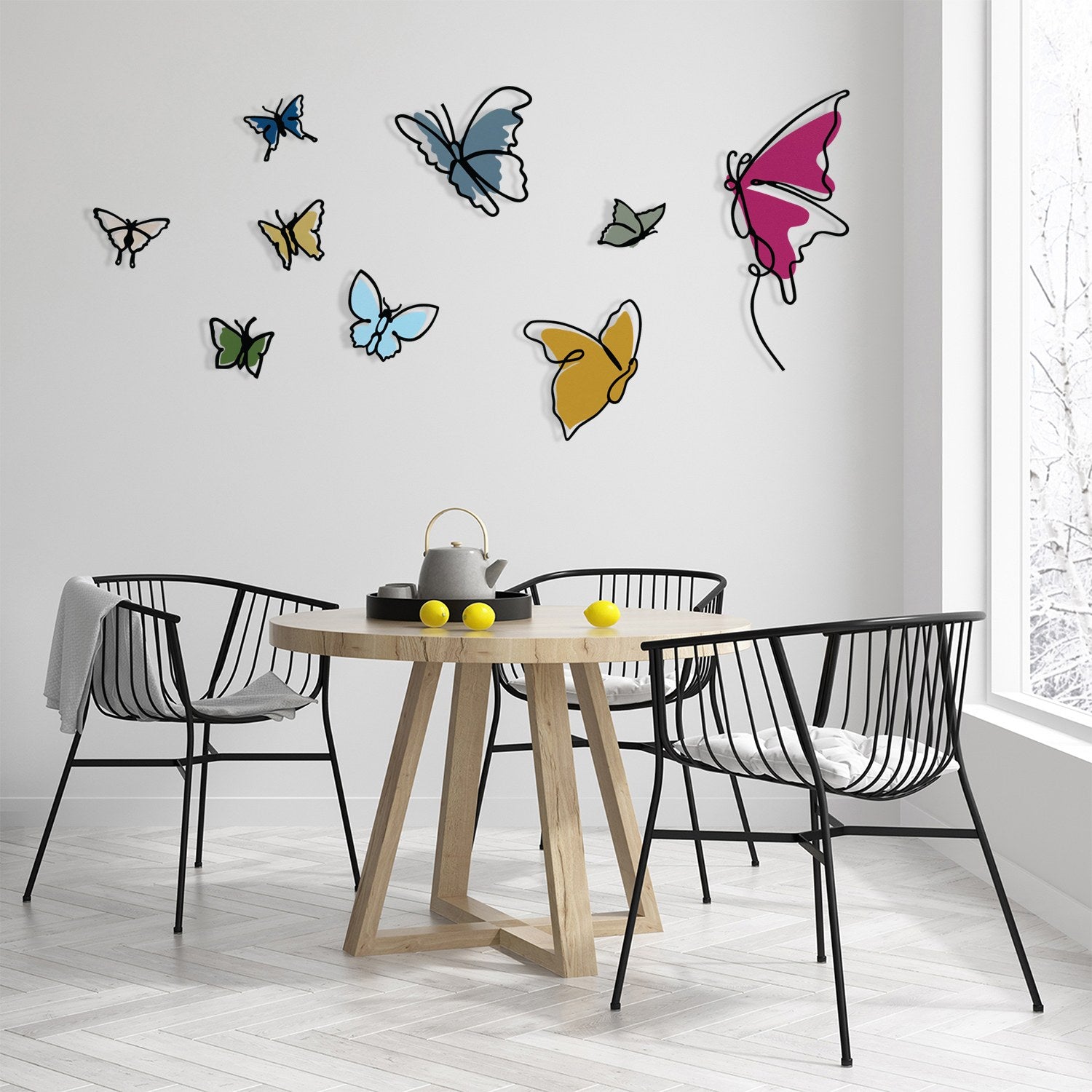 Marvelous M2 Acessório Decorativo de Parede em Metal e Madeira Multicolor 194,5 x 112 cm