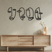 Anacreon — Acessório Decorativo de Parede em Metal Preto, 100% Metal (1,2 mm), 133 x 46 cm