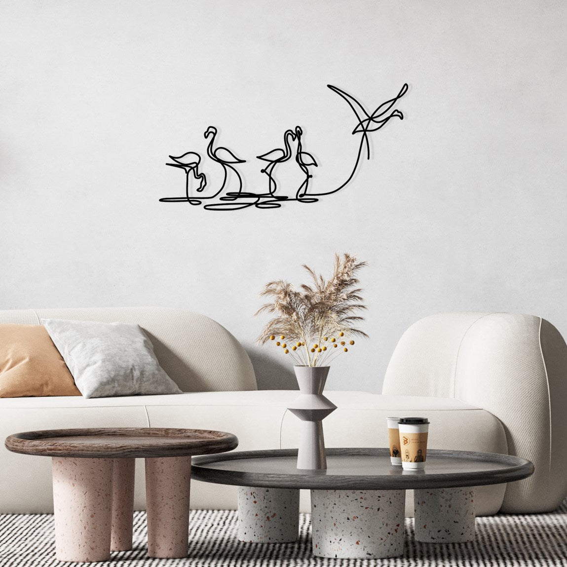 Flamingo 316 S – Acessório Decorativo de Parede em Metal Preto, 10 x 15 cm (1,2 mm)